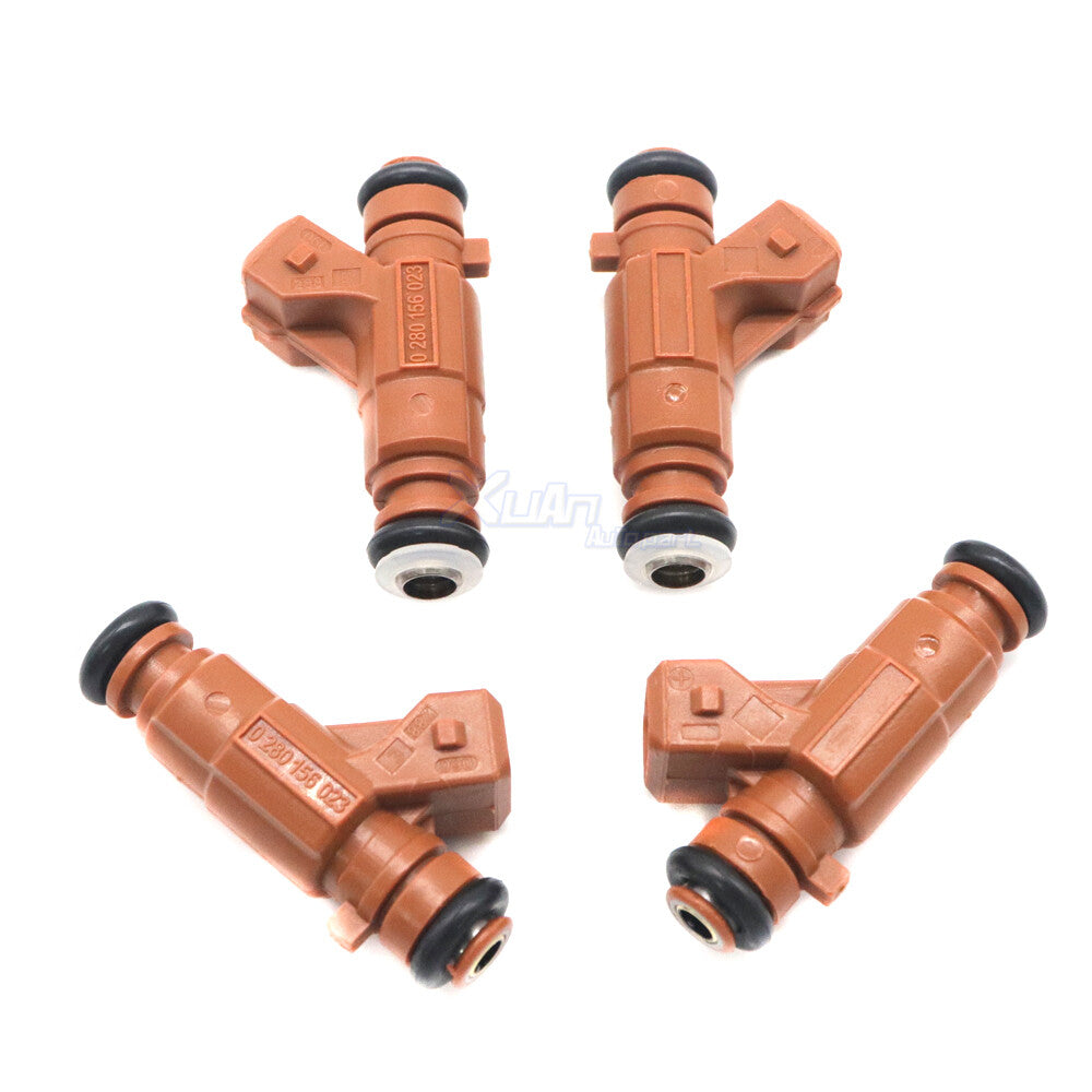 4-piece new fuel injector set 0280156023, suitable for Saab 9-3 9-5 2000-2009 L4 2.0L 2.3L...