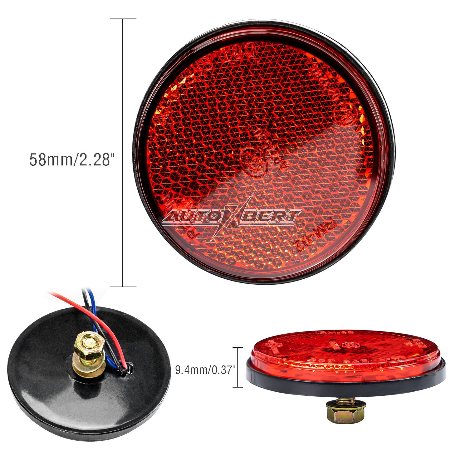 Motorcycle LED Brake Tail Light Red Rear Lamp ATV Car Truck Caravans Universal