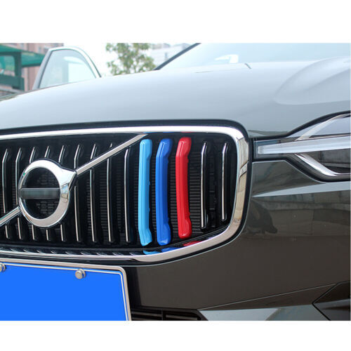 for Volvo XC60 2018-2021 3-Color Front Grille Grill Cover Strips Clip Cover Trim