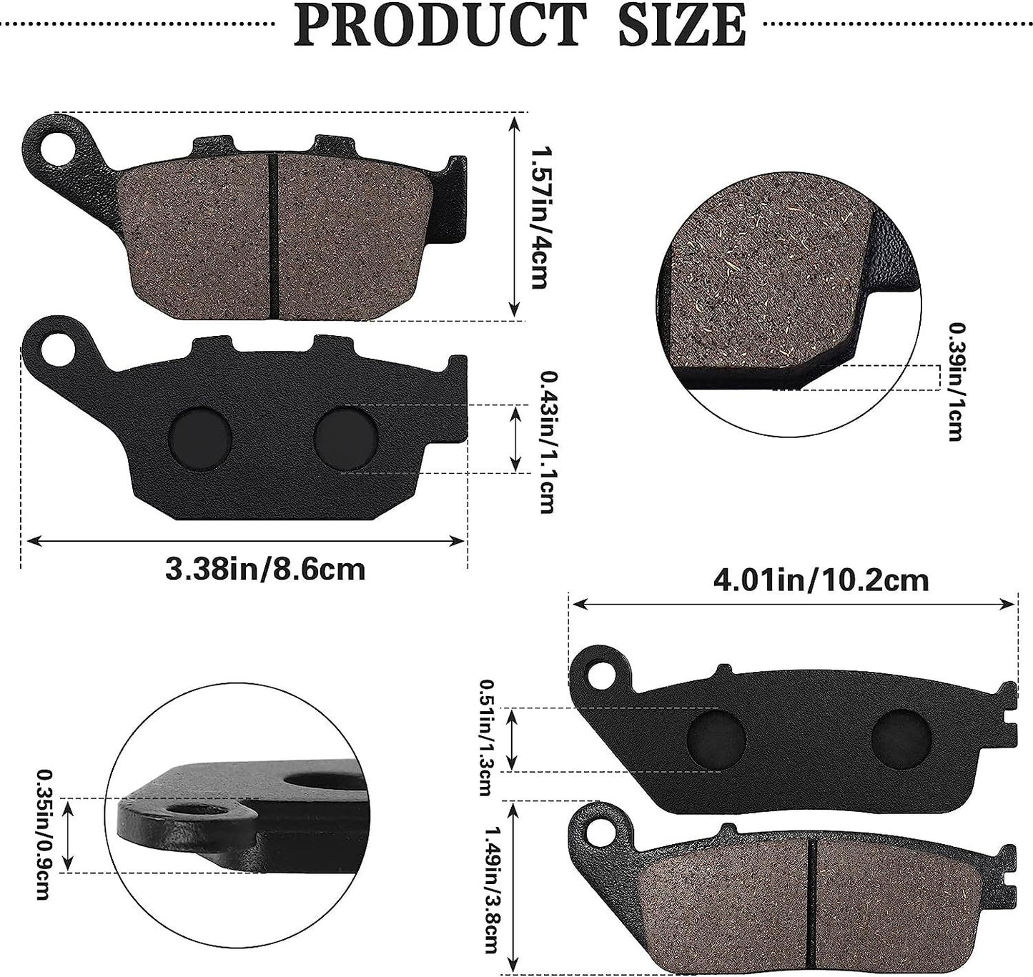 Brake Pads for Honda CMX500 Rebel 2018-20 CTX700 2014-19 NC700X NC700S 2012-2013