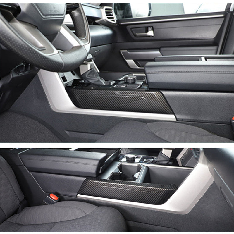 2P Carbon Fiber Exterior Side Center Console Cover Trim for Toyota Tenderra 2022 2023