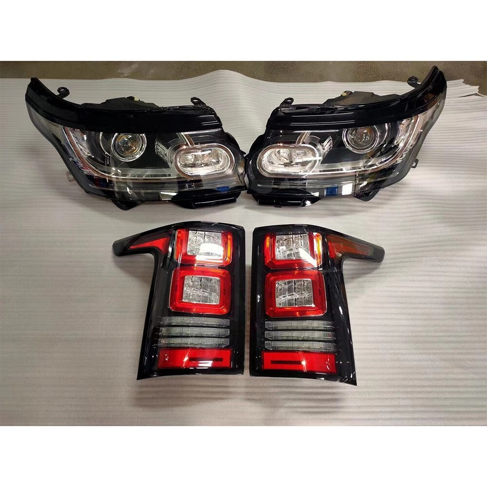 Car LED Headlights tail light for Land Rover Ranger for Rover Vogue L405 2013-2017