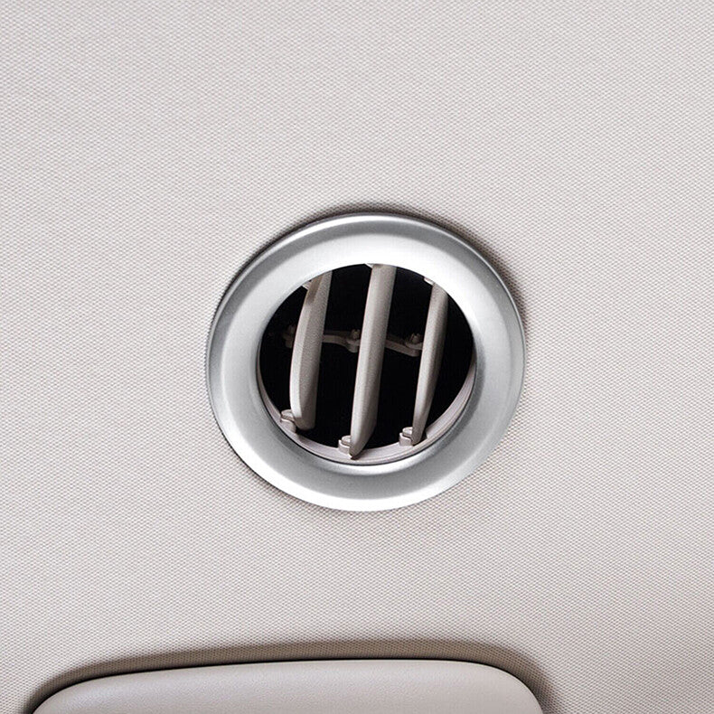 for Kia Carnival 2022-2023 Matte Silver Roof AC Air Outlet Vent Cover ring Trim