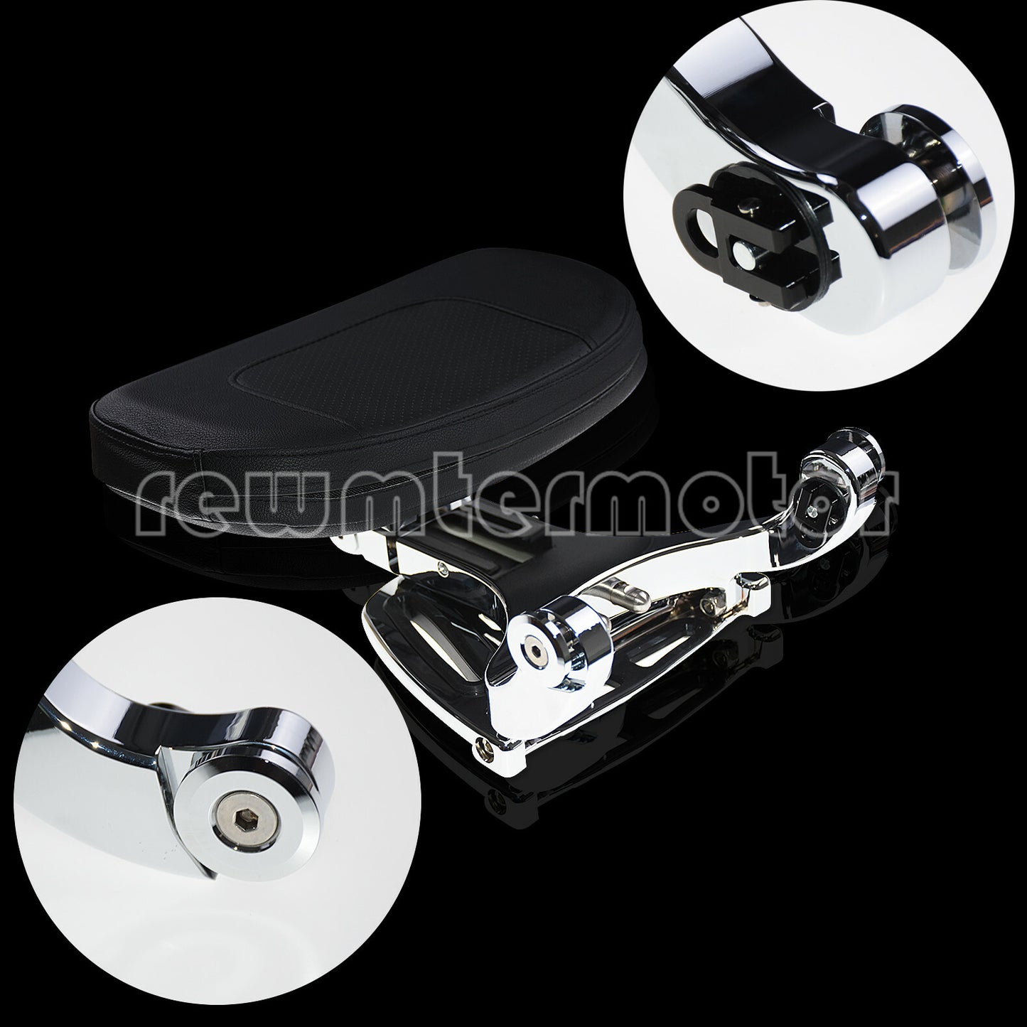 Adjustable Driver Passenger Backrest Fit for Harley Touring Road King 09-13