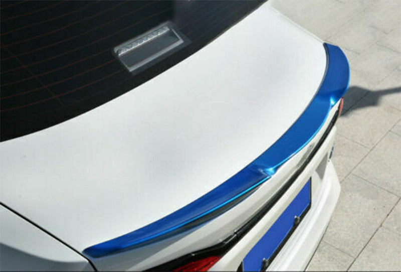 for Toyota for Corolla Sedan 2019-22 Blue Blade Rear Spoiler Tail Trunk Lip Wing Bar