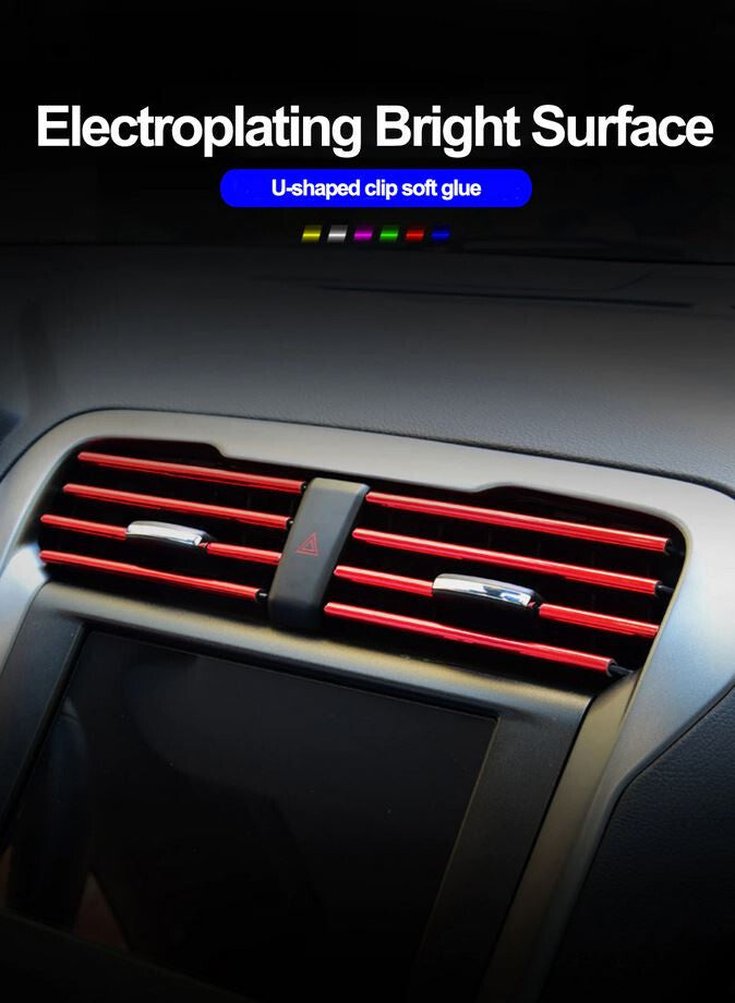 Green decorative strip for car air conditioning sockets suitable for Chrysler