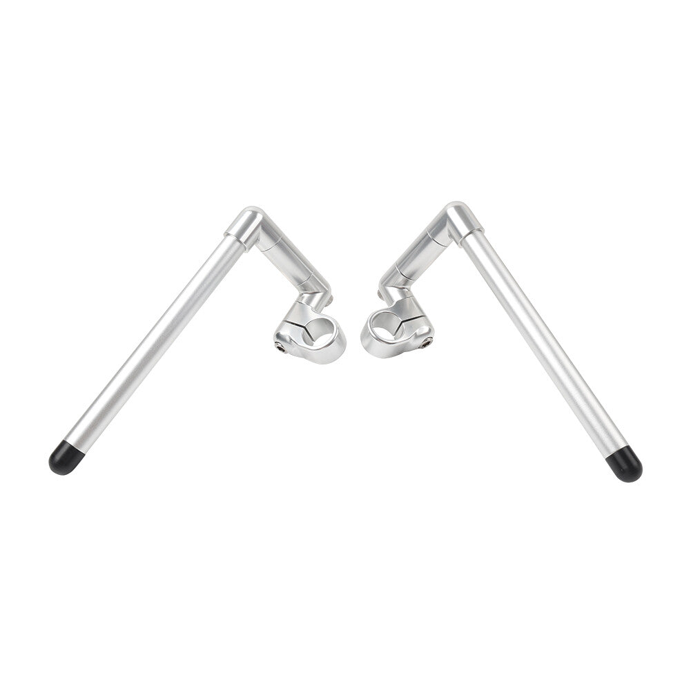 32MM Cafe Racer Bars 7/8 Universal Clip-On Handlebar Fork Tube Silver