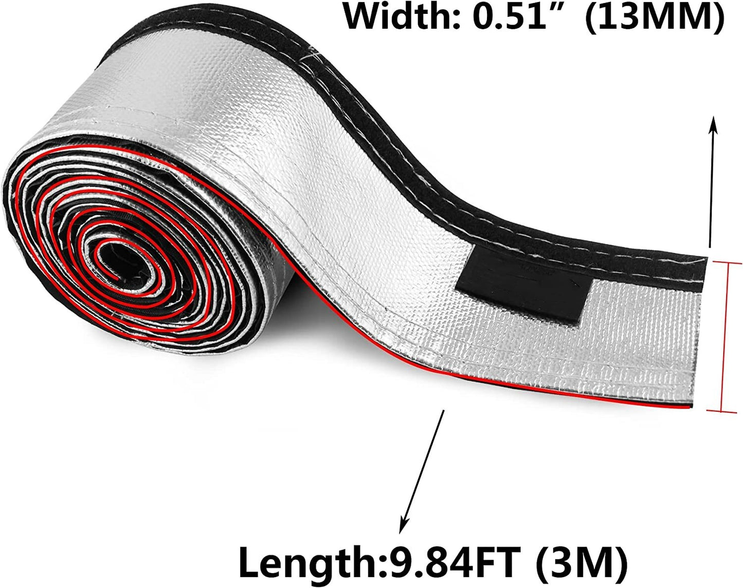1/2-inch ID 10-foot metal heat-insulated cable conduit cap wrapped with fabric tubing