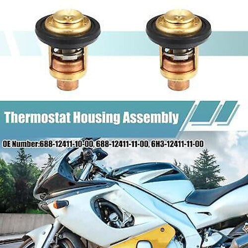 6E5-12411-00 2-piece automotive engine coolant thermostat housing assembly for Yamaha