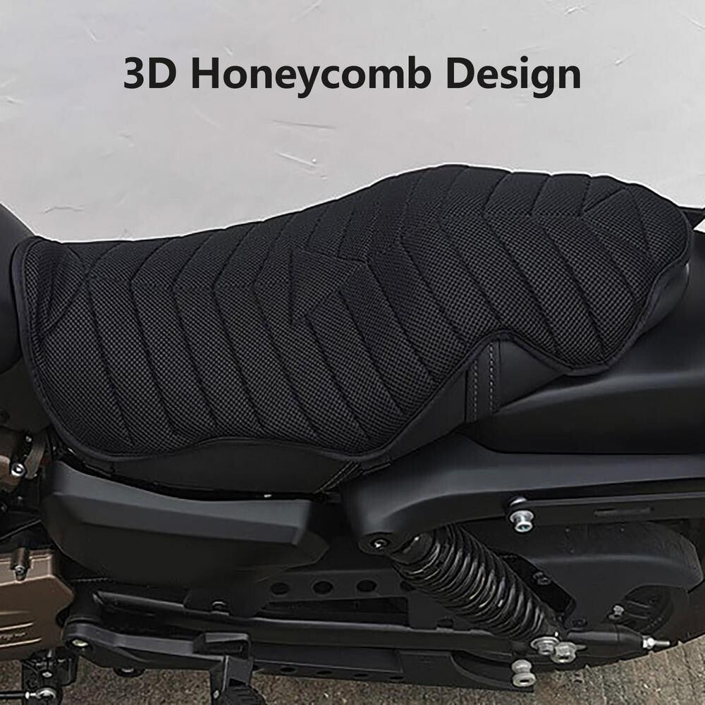 Motorcycle for Seat Pad Comfort Cushion Air Pillow Cover Shock Absorption Pad Black