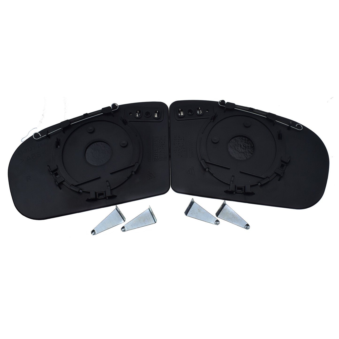 A pair of left and right mirror glass heating strips with backplates suitable for Mercedes C230, C350, E350, E500