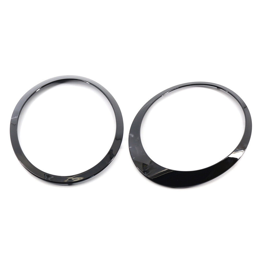 1 Pair Glossy Black Headlight Trim Ring for Mini Cooper R55 R56 R57 R58 R59