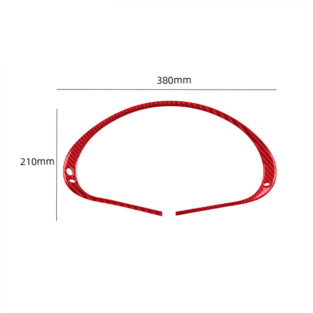 Red Carbon Fiber Dashboard Speedmeter Panel Trim for Benz C Class W203 2005-2007