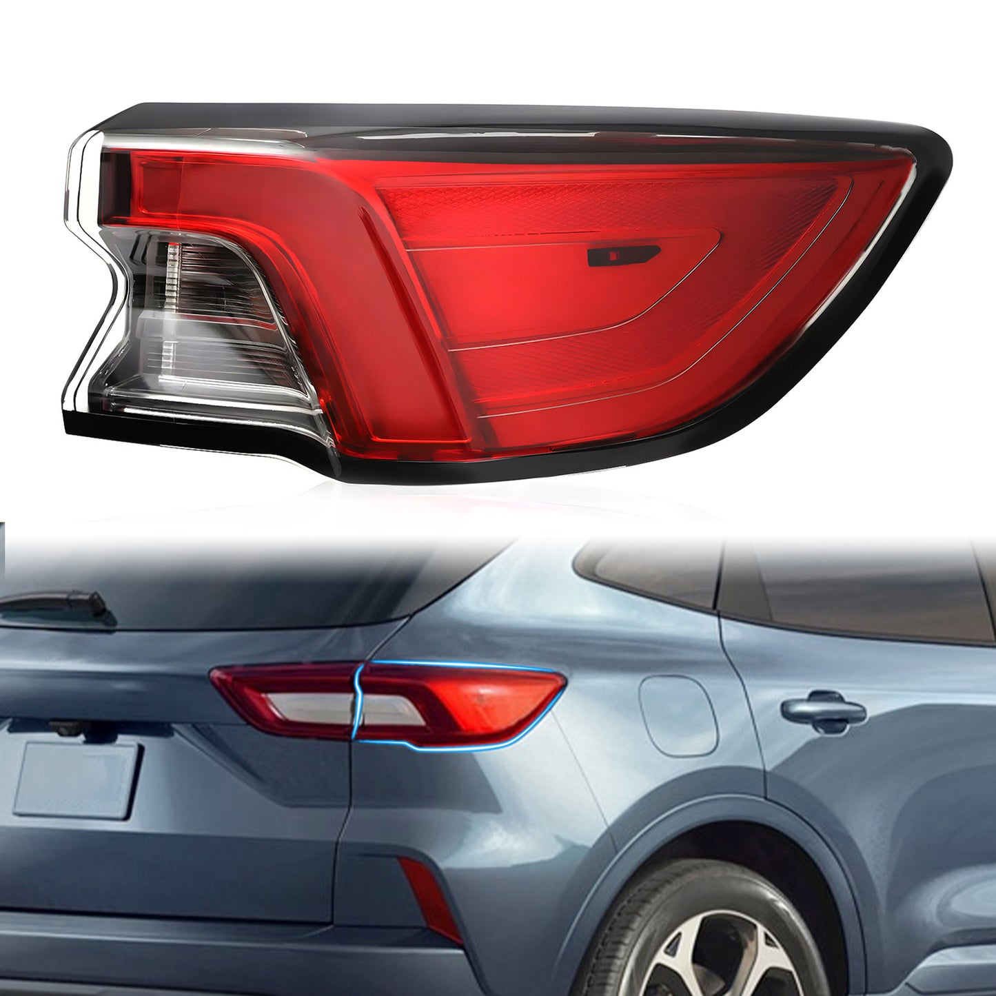 1xNEW LJ6Z-13404 for Ford Escape 2020 2021 22 Right Side Tail Light Brake