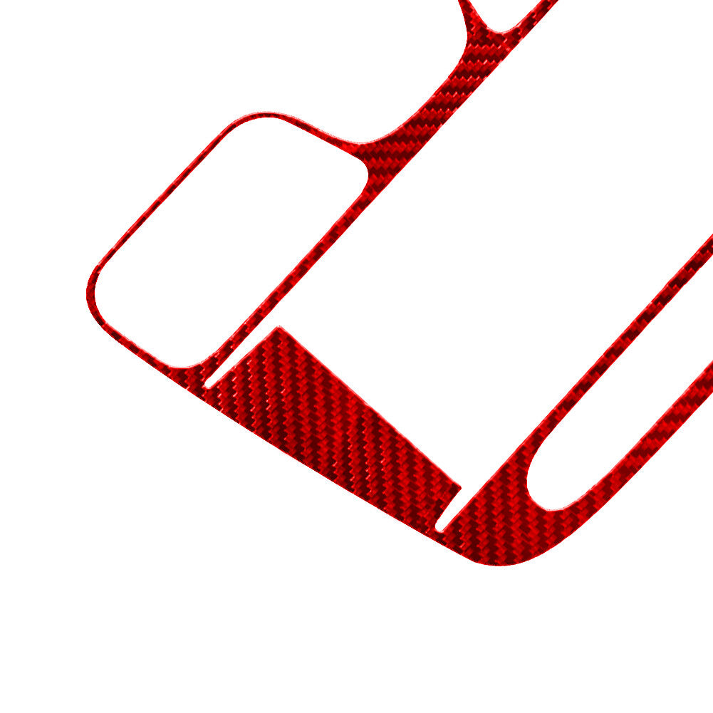 Red Carbon Fiber Center Multimedia Panel Cover Trim for Chrysler 200 2011-2014