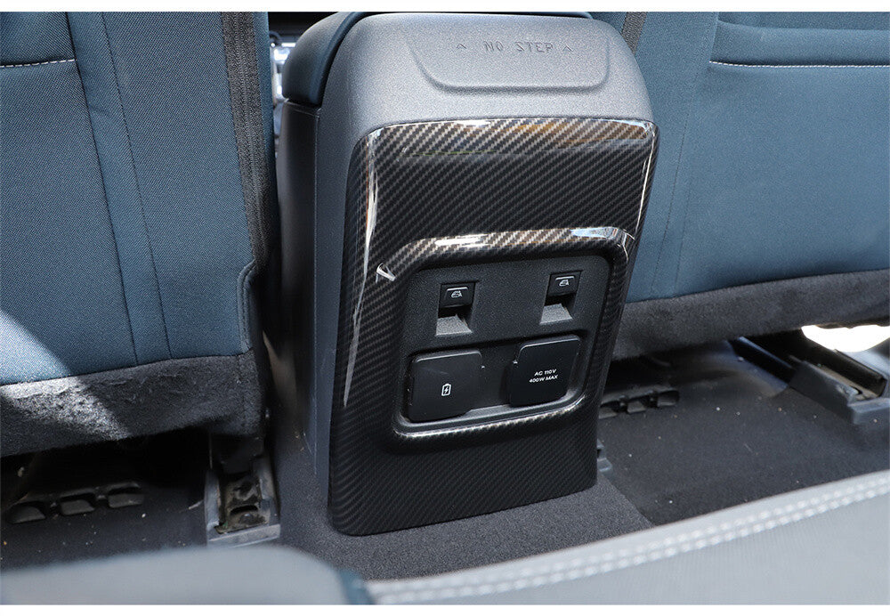 Carbon Fiber ABS Rear Window Switch Panel Decor Cover for Ford Bronco 2021-2023