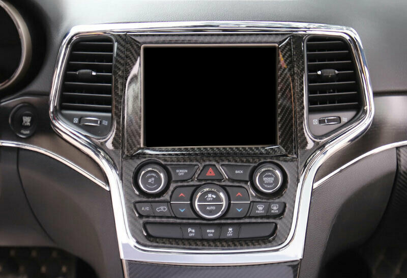 for Jeep Grand Cherokee 2014-20 Chrome Interior Console Navigation AC Frame Trim