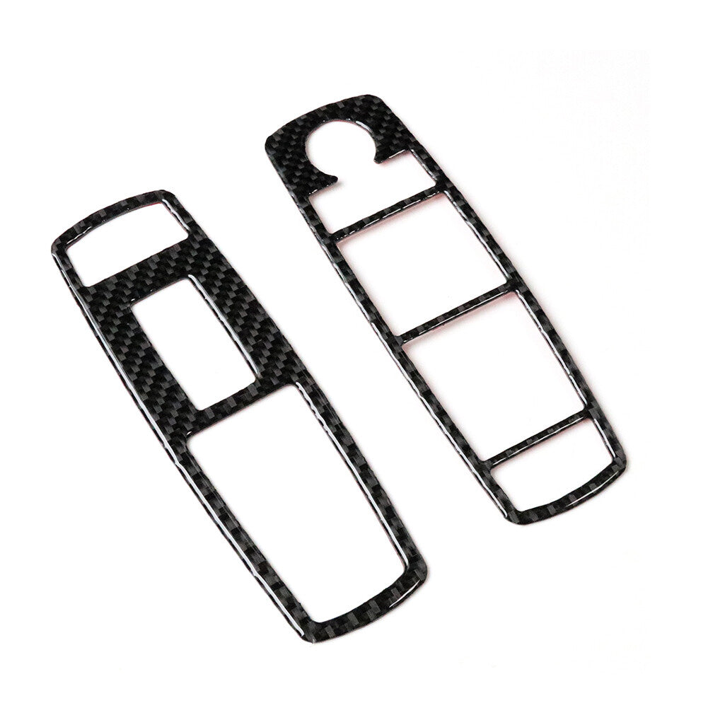 2Pcs Carbon Fiber Front Window Control Trim for Dodge Journey Sxt Se 2009-2010