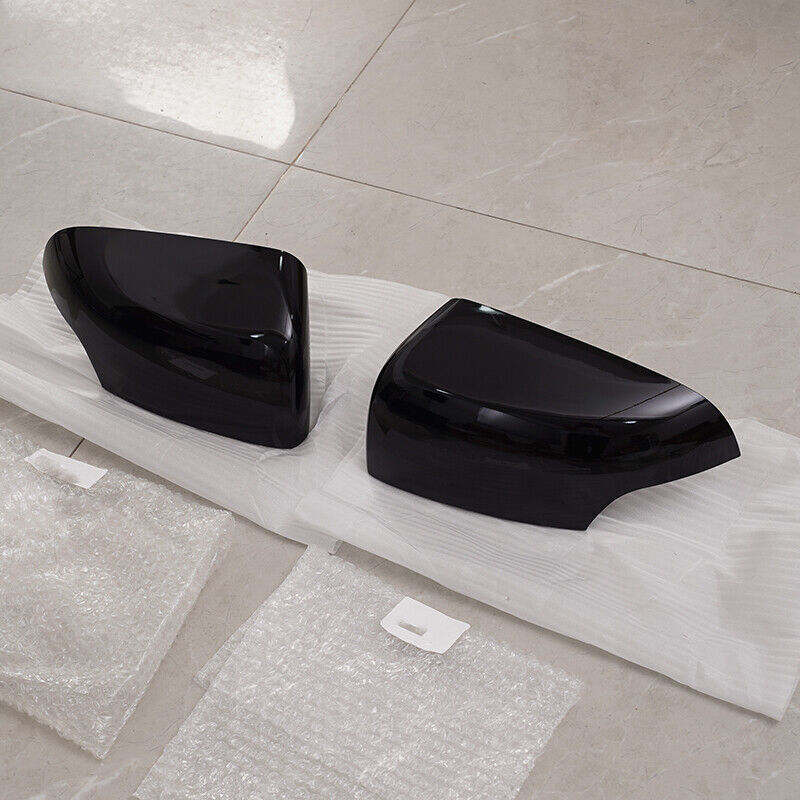 2015-2022 for Ford Ranger Rearview Side Wing Mirror Cover Caps Gloss Black Pair