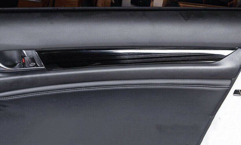 for Honda Accord 2018-2022 Black Titanium Interior Door Strip Panel Cover Trim