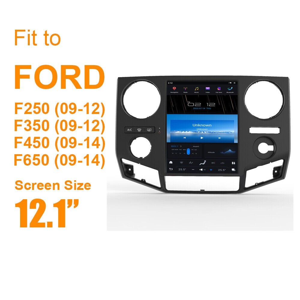 for Ford F250 F350 2009-2012 for Tesla Style Screen Stereo Car Radio GPS Navi 12.1