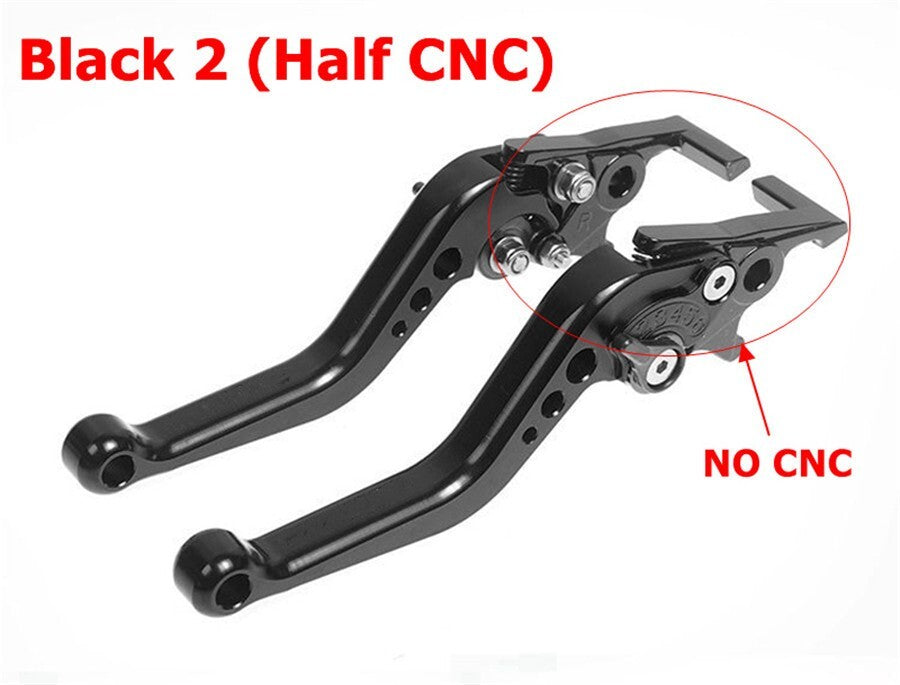 Pair Disc Brake Clutch Brake Levers Black CNC For Motorcycle Bicycle Scooter
