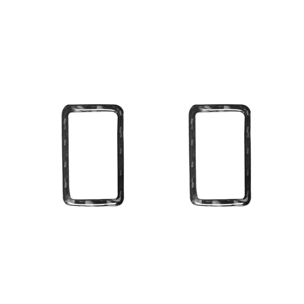 2x Carbon Fiber Rear Door Window Control Cover Sticker for BMW M5 E39 1998-2003