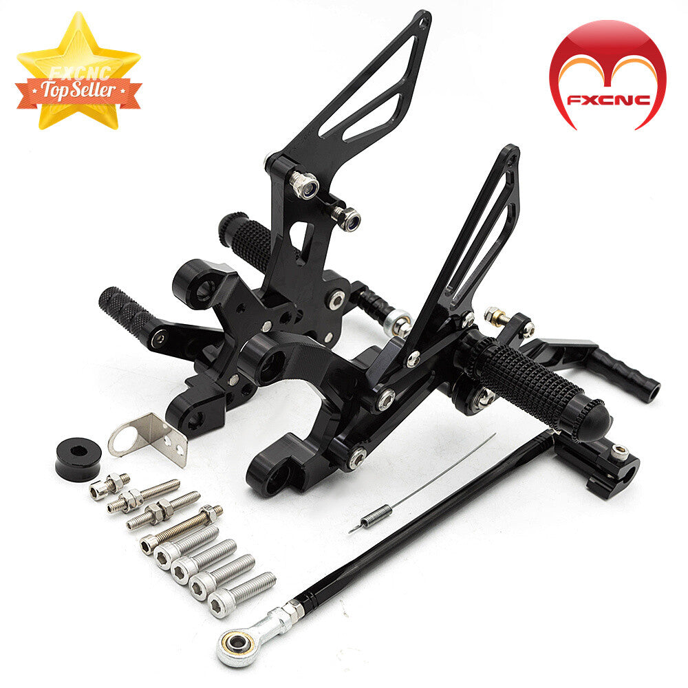 CNC adjustable gear feet rear kit for Kawasaki Z900 2017-2020 2021 Black