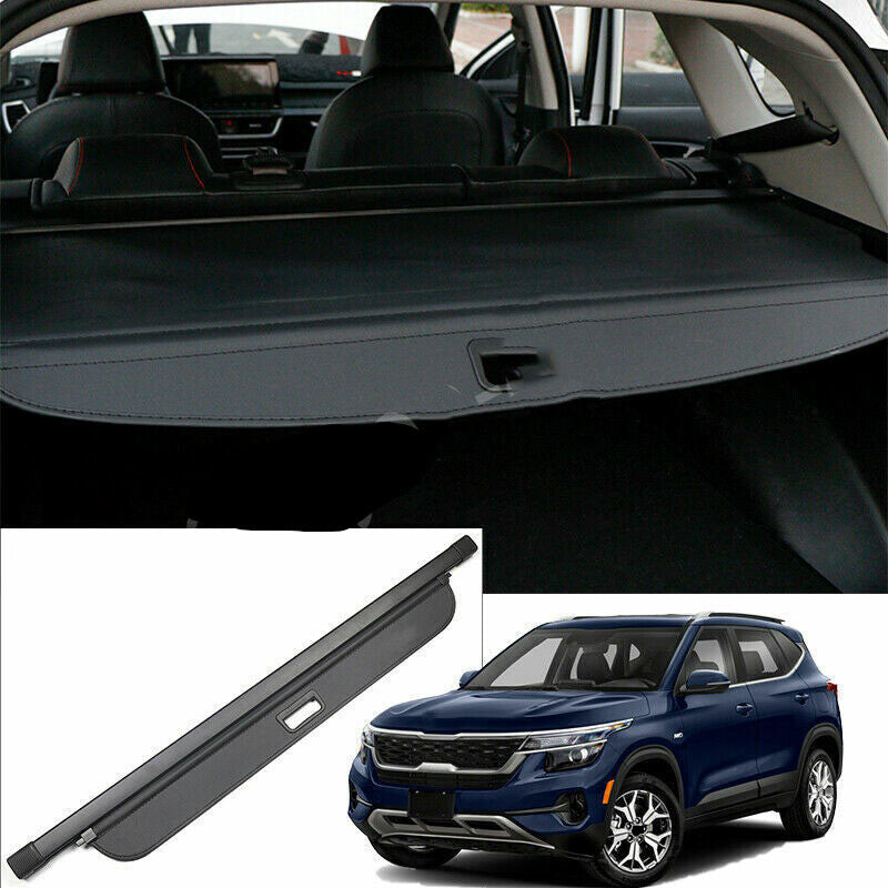 for Kia Seltos 2020-2022 Black Rear Trunk Cargo Cover Security Shield Shade 1x