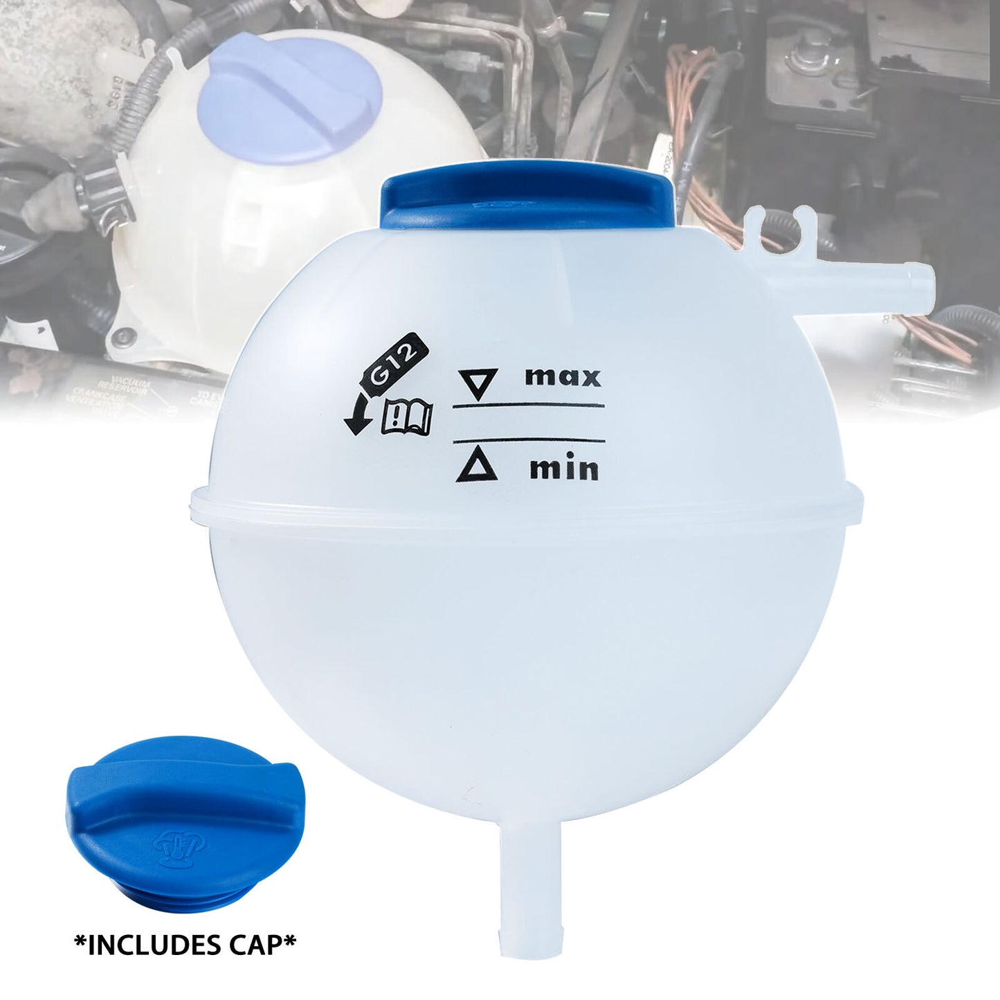 EXPANSION HEADER TANK COOLANT RESERVOIR + CAP for VW T4 TRANSPORTER 90-03