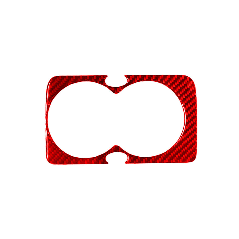 Carbon Fiber Water Cup Holder Panel Trim Car for Volkswagen for Passat 2006-2007 Red