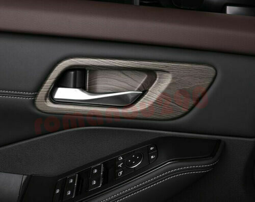 for Nissan Rogue 2021-2022 Wood Grain Interior Door Handle Pull Bowl Cover Trim