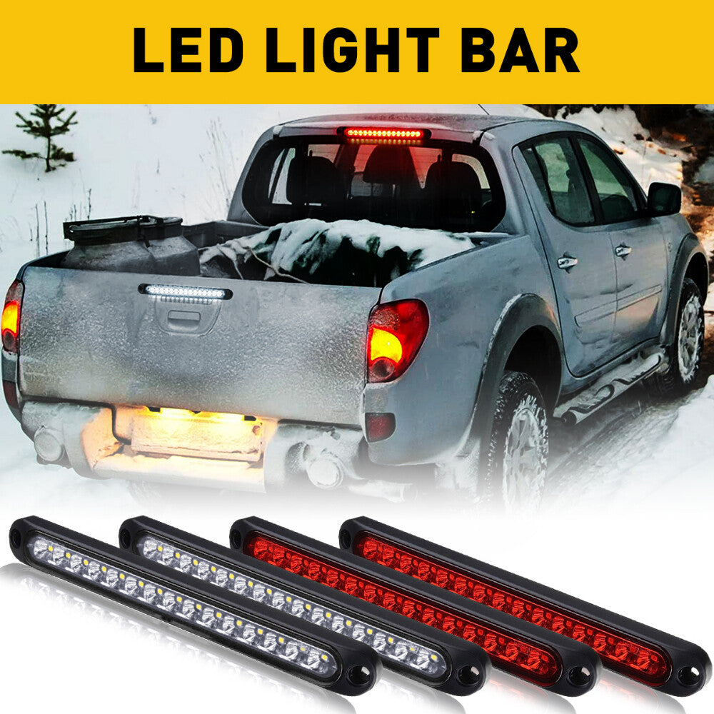 LED light strip for stop, turn, brake, reverse, car, truck, trailer, bright red, white, B