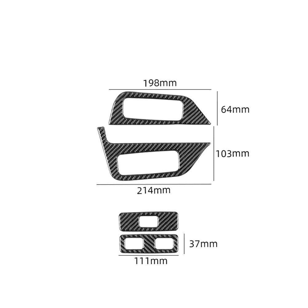 4Pcs for Seat Heating Button Trim Cover Carbon Fiber for Nissan Quest 2004-2006