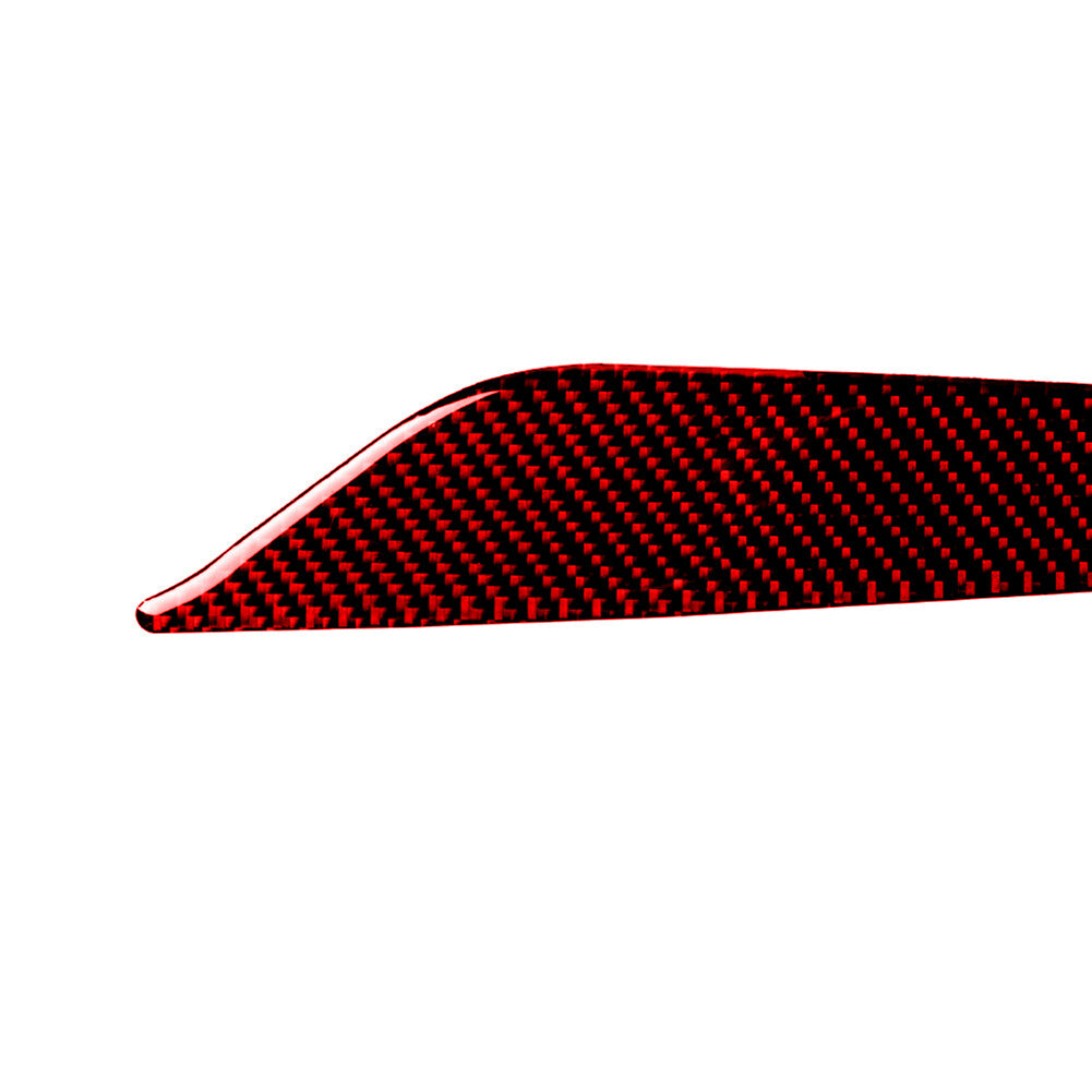 2x Red Gear Shift Side Trim Cover Decor Carbon Fiber for Audi for A4 B9 S4 2017-2019