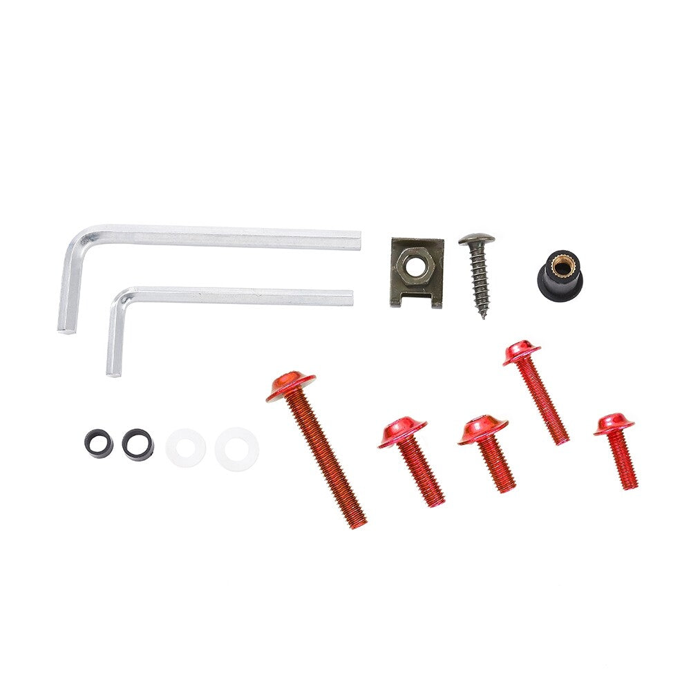 Motorcycle Fairing Bolt Kit Screws 177pcs Red Screws Nut Replacement M6 M5