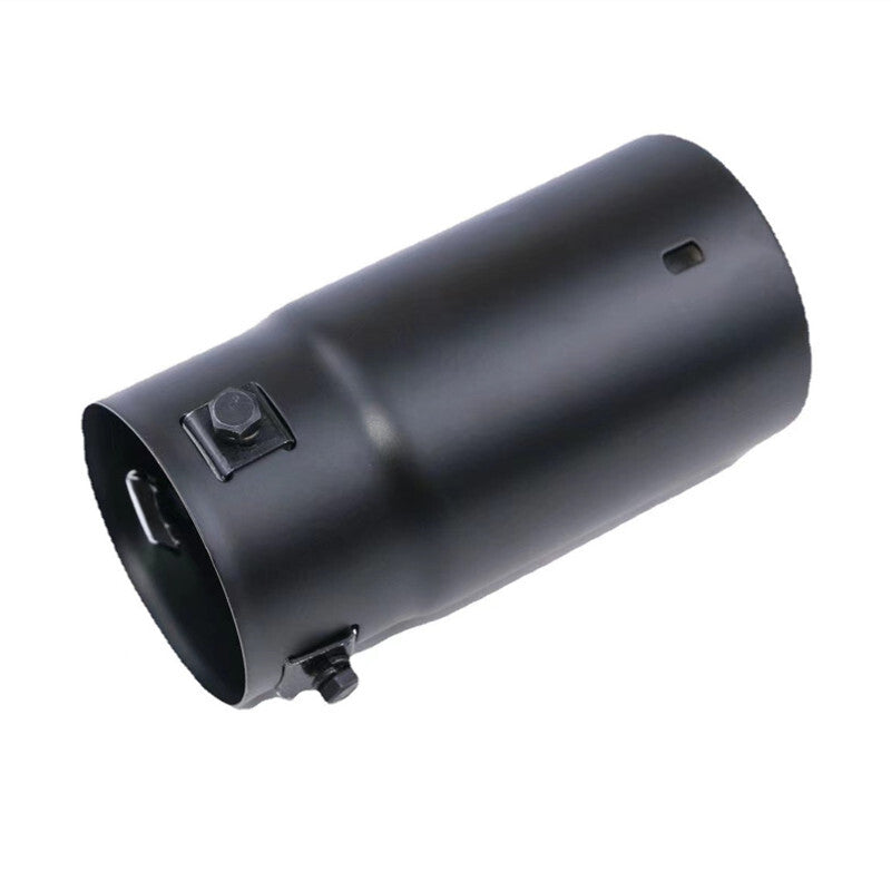 Universa 70mm Inlet Car Exhaust Tail Muffler Tip Stainless Steel Rear Pipe BK