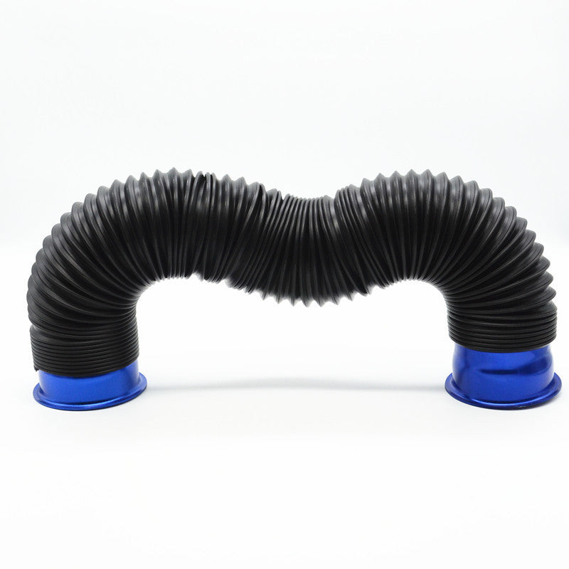 Car Suv Blue Flexible Scalable 75mm 3 Vehicles Air Intake Tube Hose Pipe Kits
