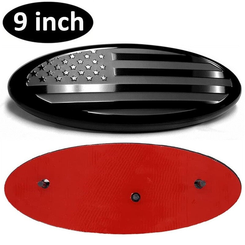 9 inch for ford F150 F250 Pickup FRONT GRILLE Tailgate US Flag Oval Emblem Badge
