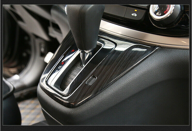 for Honda CR-V 2012-2016 Black Wood Grain Console Gear Shift Panel Decor Trim