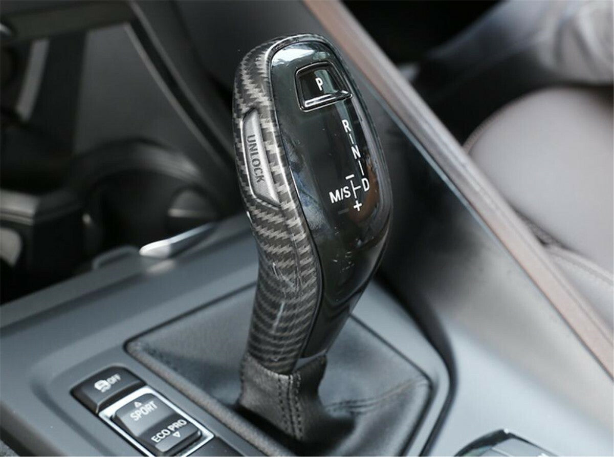 Carbon Fiber ABS Gear Shift Knob Cover for BMW X1 F48 X2 F47 1 Series 2020-2021
