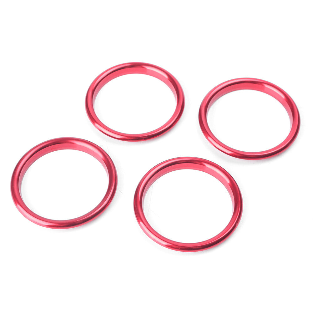 L¨¹ftungsringe L¨¹ftungsd¨¹sen Ringe Zierringe Dekor Alu Rot Fur for Audi A3 8V 12-19