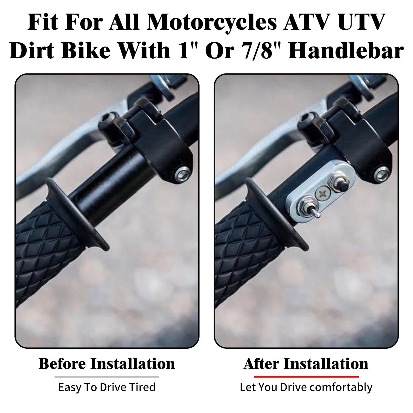 Chrome for Mini Control Toggle Push Switch ON/OFF Button For Universal 1 Handlebar