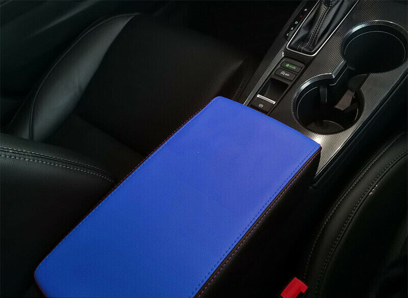 for Honda for Civic 2022-2023 Blue Leather Central Console Armrest Box Holster Trim
