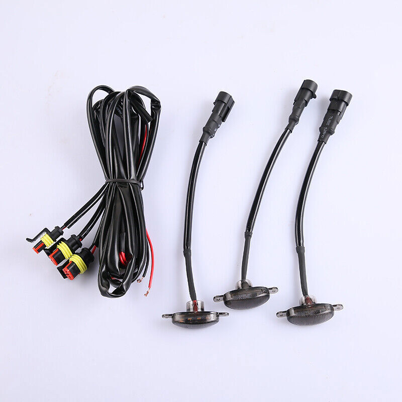 for GMC for Canyon 2021-2024 Front Grille smoke LED Light Style DRL Lamp Trim