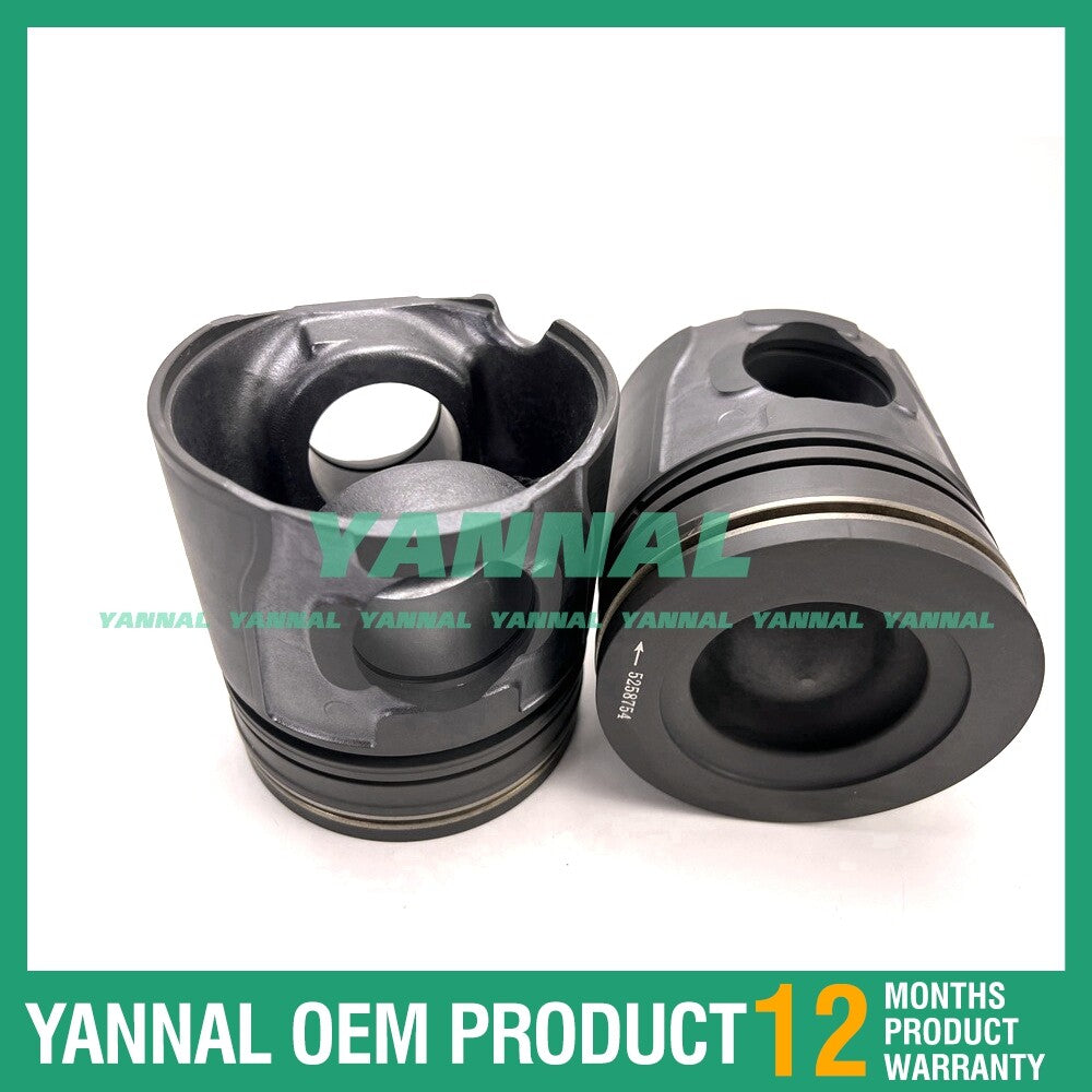 New 4x 5258754 Piston Kit STD for ISF3.8 Engine