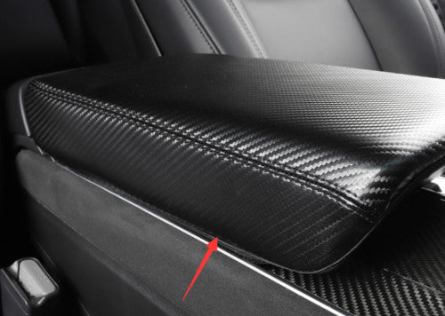 for Tesla Model 3 2017-23 Carbon Fiber console Armrest Box protective sleeve Mat