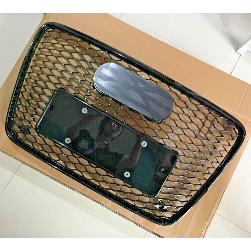 Front Bumper Grille Honeycomb Grill Fit for Audi Q7 2007-2015 RSQ7 Style Black