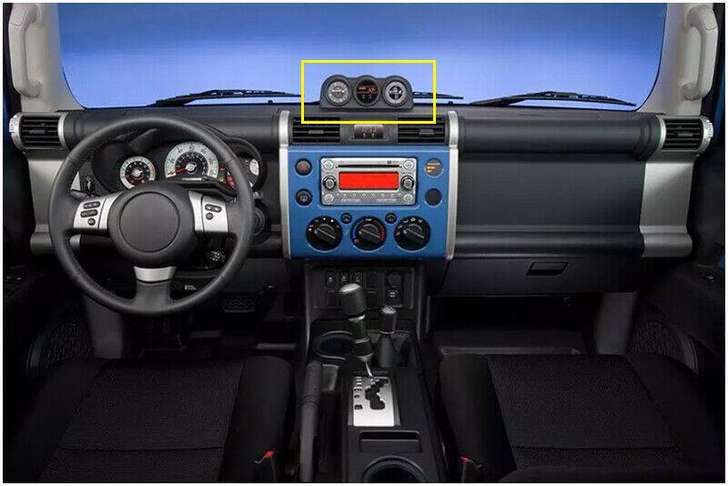 Car for Toyota FJ Cruiser 2007-14 Blue Middle Console Dashboard Clock Ring Trim