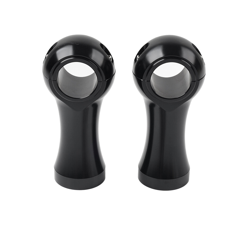 1-1/4 Handlebar Riser Clamp Mount Kit 4inch Black for Harley Dyna Softail